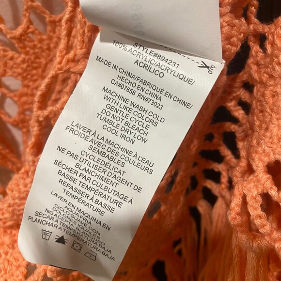 🍄464-You Are UK2LA😁💛 Salmon Mandella Crochet Vest - Picture 7 of 11